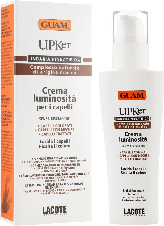 Guam Крем для окрашенных и мелированных волос "Многовитаминный" UPKer Glossing Cream Shine Enhancing - фото N1