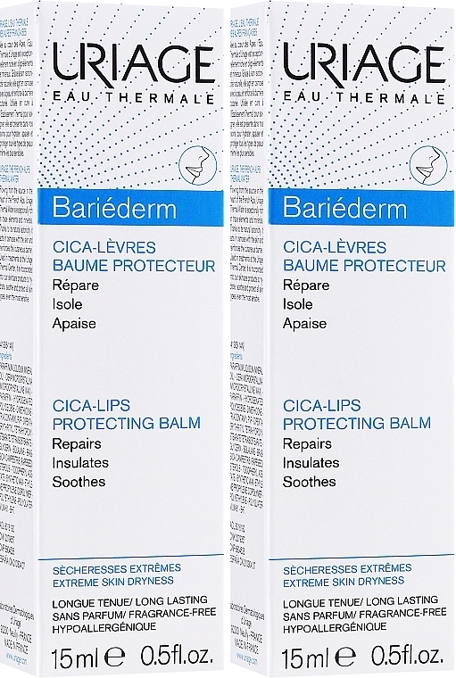 Uriage Набір Bariederm (lip/balm/2x15ml) - фото N2