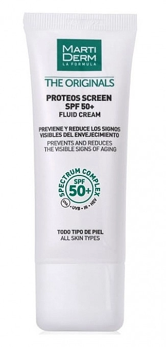 MartiDerm Сонцезахисний крем-флюїд для обличчя The Originals Proteos Screen SPF 50+ Fluid Cream - фото N1