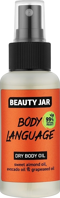 Beauty Jar Сухое масло для тела Body Language Dry Body Oil Sweet Almond Oil, Avocado Oil & Grapeseed Oil - фото N1