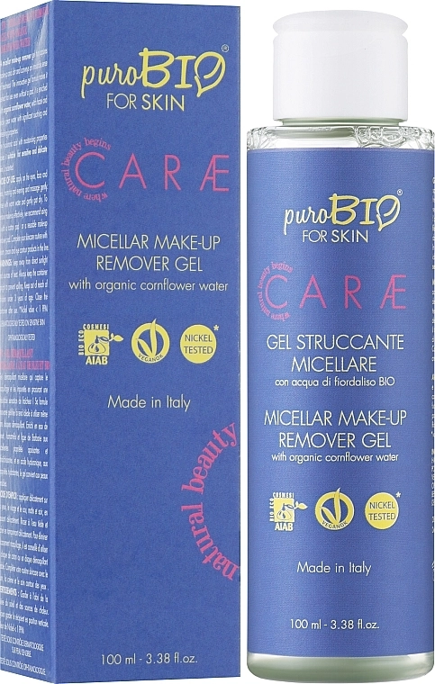 PuroBio Cosmetics Мицеллярный очищающий гель с васильковой водой Micellar Make-Up Remover Gel - фото N2