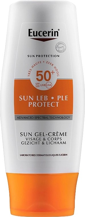 Eucerin Сонцезахисний крем-гель для тіла з фактором УФ захисту SPF 50 Sun Protection Leb Protect Cream-Gel SPF50 - фото N2