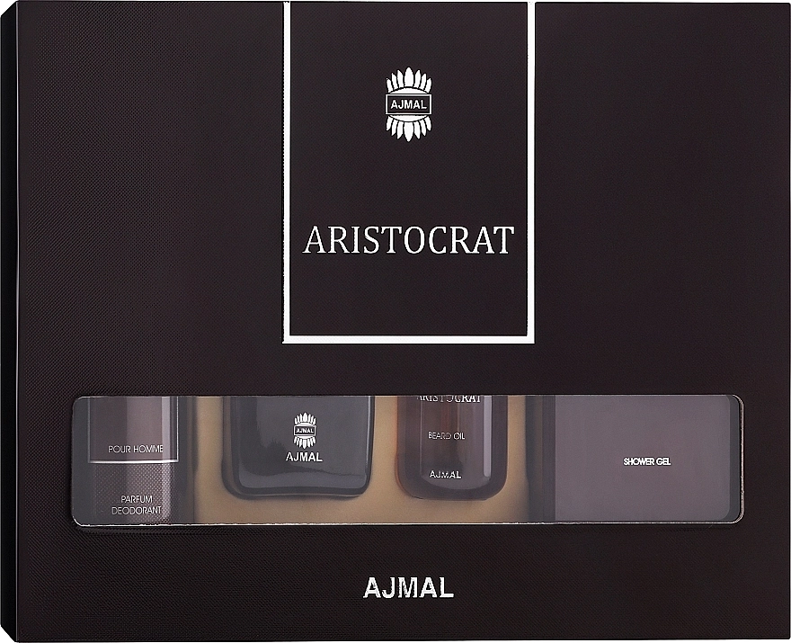 Ajmal Aristocrat Набір (edp/75ml + deo/200ml + oil/30ml + sh/gel/200ml) - фото N1