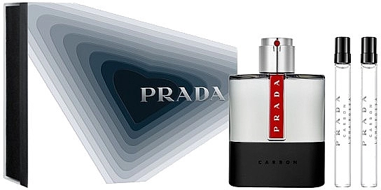 Prada Luna Rossa Carbon Набір (edt/100ml + edt/2x10ml) - фото N1