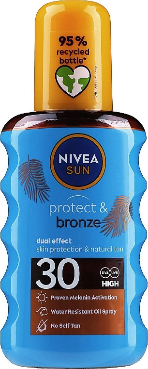 Nivea Солнцезащитный спрей для загара Sun Protect & Bronze SPF30 Dual Effect Spray - фото N1