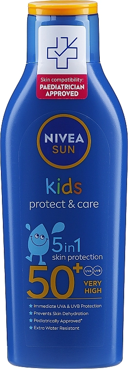 Nivea Солнцезащитный лосьон для тела Sun Kids Protect & Care SPF 50 - фото N1