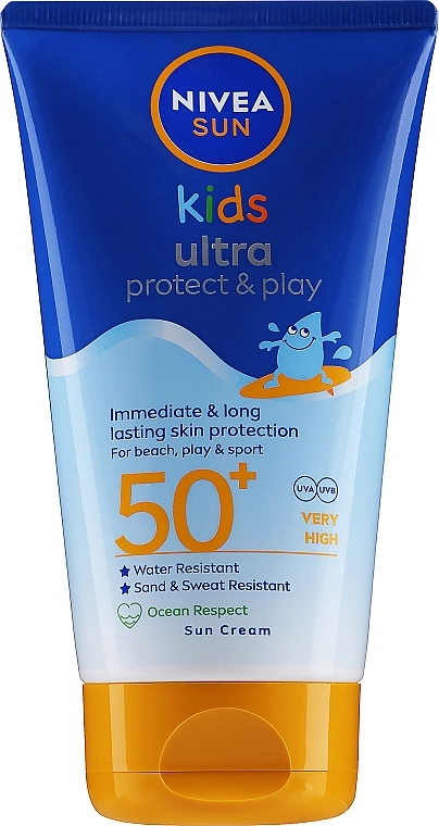 Nivea Солнцезащитный водостойкий крем для детей Sun Kids Ultra Protect & Play Sun Cream SPF50+ - фото N1