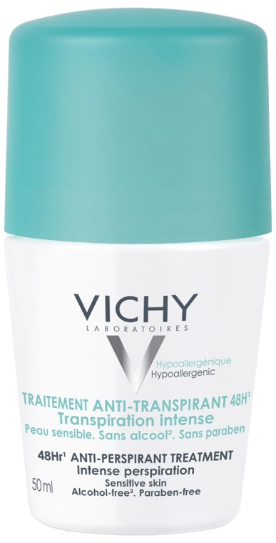 Vichy Шариковый дезодорант-антиперспирант "48 часов. Интенсивный" 48 Hr Anti-Perspirant Treatment - фото N1