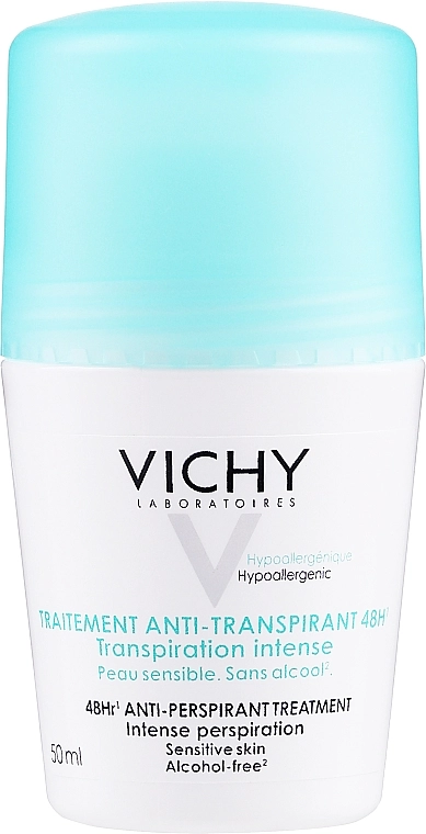 Vichy Шариковый дезодорант-антиперспирант "48 часов. Интенсивный" 48 Hr Anti-Perspirant Treatment - фото N2