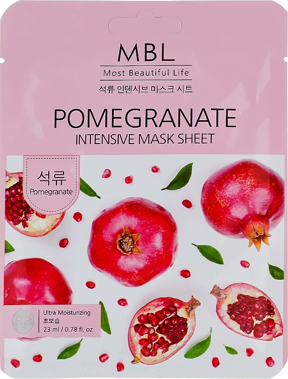 MBL Тканинна маска з екстрактом гранату Pomegranate Intensive Mask Sheet - фото N1