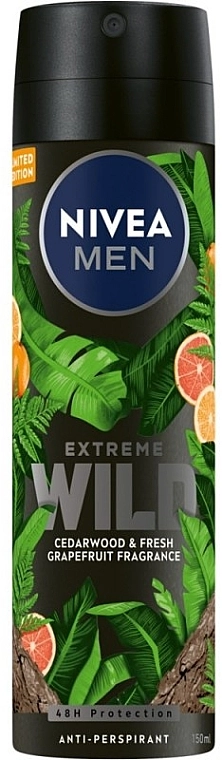 Nivea Дезодорант-спрей "Кедр і свіжий грейпфрут" MEN Extreme Wild - фото N1