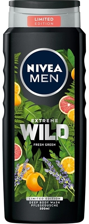 Nivea Гель для душа "Свежая зелень" MEN Extreme Wild Fresh Green - фото N1