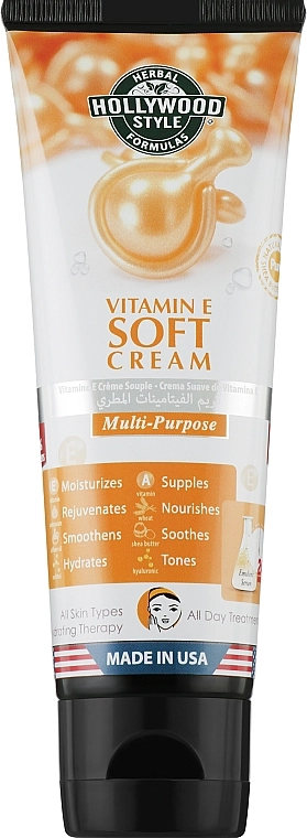 Hollywood Style Органічний живильний крем для обличчя з вітаміном Е Organic Vitamin E Soft Cream - фото N1
