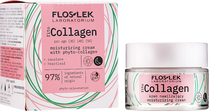 Floslek Крем для обличчя з фітоколагеном Pro Age Moisturizing Cream With Phytocollagen - фото N2