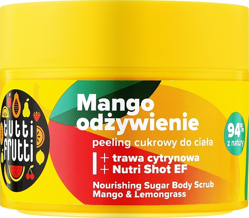 Farmona Пілінг цукровий для тіла "Манго та лемонграс" Tutti Frutti Mango & Lemongrass Sugar Scrub - фото N1
