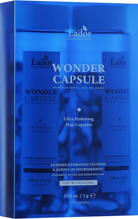 Увлажняющие капсулы для блеска тусклых волос - La'dor Wonder Capsule, 70х1 г - фото N2