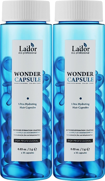 Увлажняющие капсулы для блеска тусклых волос - La'dor Wonder Capsule, 70х1 г - фото N1