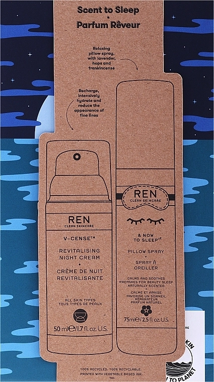 REN Набір Scent To Sleep Gift Set (spray/75ml + cr/50ml) - фото N1