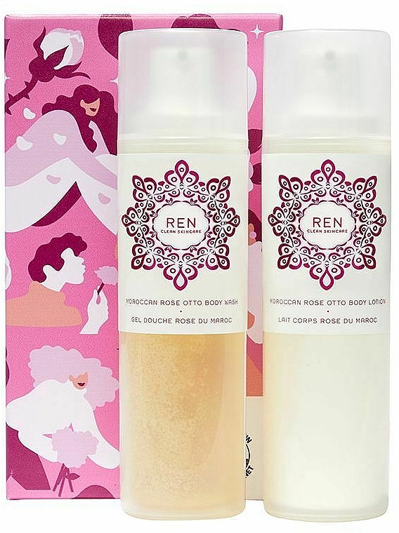 REN Набір Body Bliss Rose Duo (shr/gel/200ml + b/lot/200ml) - фото N1