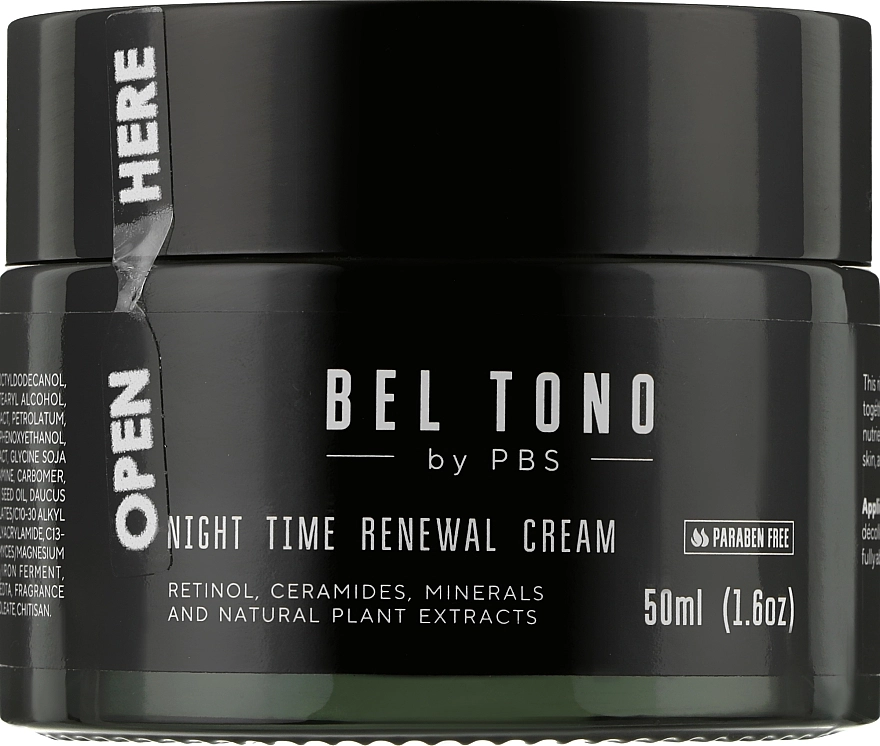 Bel Tono Нічний відновлювальний крем для обличчя Night Time Renewal Cream - фото N1