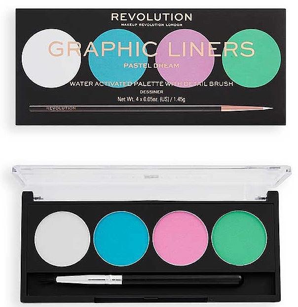 Makeup Revolution Graphic Liners Палитра подводок для глаз - фото N1