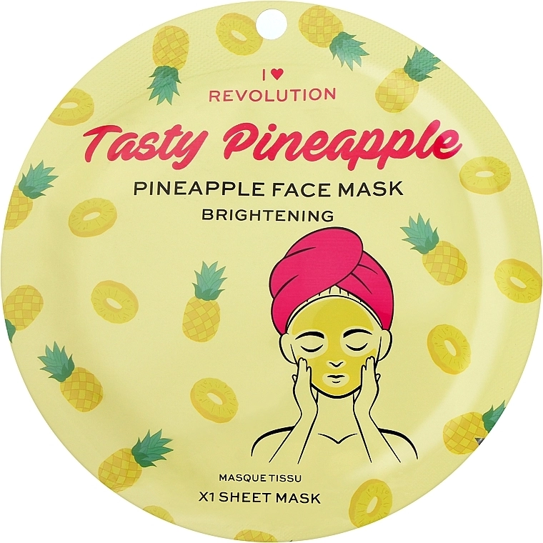 I Heart Revolution Освітлювальна тканинна маска Pineapple Brightening Printed Sheet Mask - фото N1