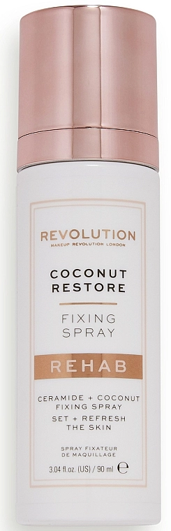 Makeup Revolution Спрей-фіксатор макіяжу "Кокос" Rehab Fixing Spray Coconut Restore - фото N1