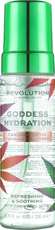 Revolution Skincare Пінка для вмивання Good Vibes Goddess Hydration Cannabis Sativa Foaming Face Wash - фото N1