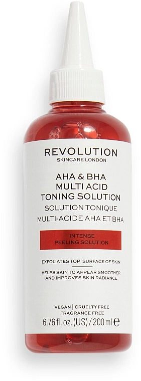 Revolution Skincare Кислотный тоник для лица AHA & BHA Multi Acid Toning Solution - фото N1