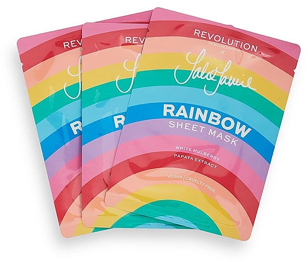 Revolution Skincare Маска для лица X Jake Jamie Rainbow Printed Glow Sheet Mask - фото N1