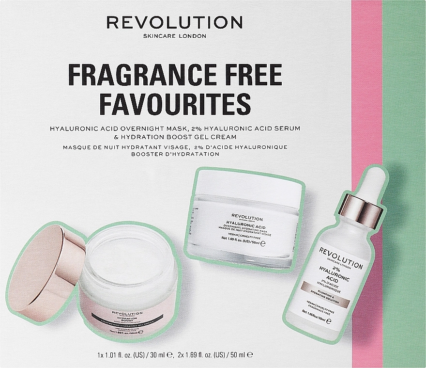 Revolution Skincare Набір Fragrance Free Favourites Collection (ser/30ml+cr/50ml+mask/50ml) - фото N1