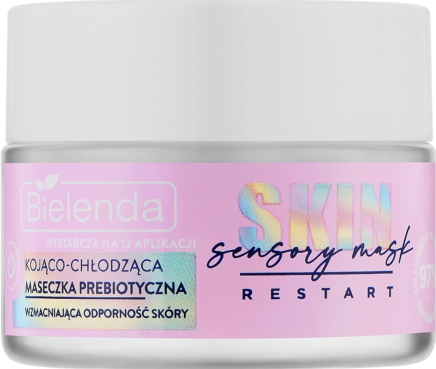 Bielenda Успокаивающая и охлаждающая маска для лица с пребиотиками Skin Restart Sensory Soothing & Cooling Prebiotic Mask - фото N1