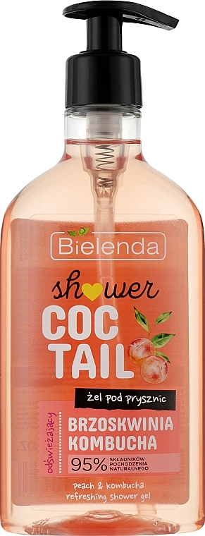 Bielenda Гель для душу "Персик та чайний гриб" Coctail Shower Peach Kombucha - фото N1