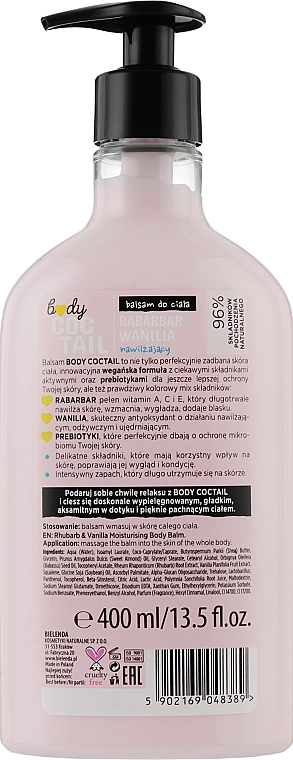Bielenda Бальзам для тіла "Ревінь та ваніль" Coctail Body Balsam Rabarbar Wanilia - фото N2