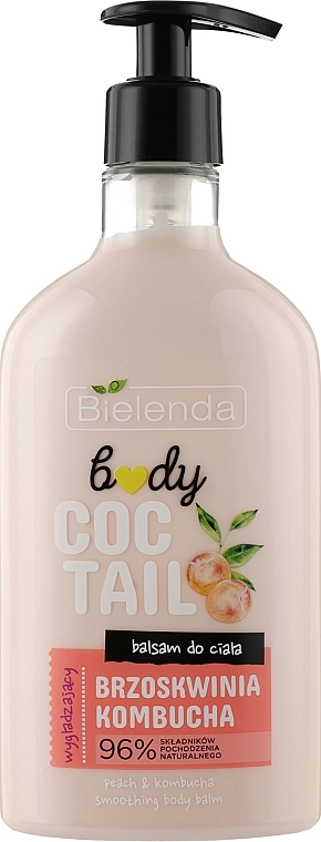 Bielenda Бальзам для тіла "Персик та чайний гриб" Coctail Body Balsam Peach Kombucha - фото N1