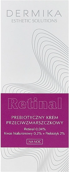 Dermika Нічний крем проти зморщок, із пребіотиками Esthetic Solutions Retinal Cream - фото N2