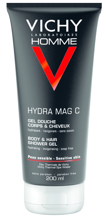 Vichy Тонизирующий гель для душа для тела и волос Homme Hydra MAG C gel douche - фото N1