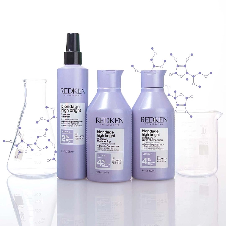 Redken Шампунь для яркости цвета окрашенных и натуральных волос оттенка блонд Blondage High Bright Shampoo - фото N5