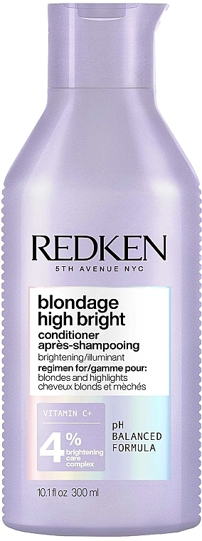 Redken Кондиционер для яркости цвета окрашенных и натуральных волос оттенка блонд Blondage High Bright Conditioner - фото N1