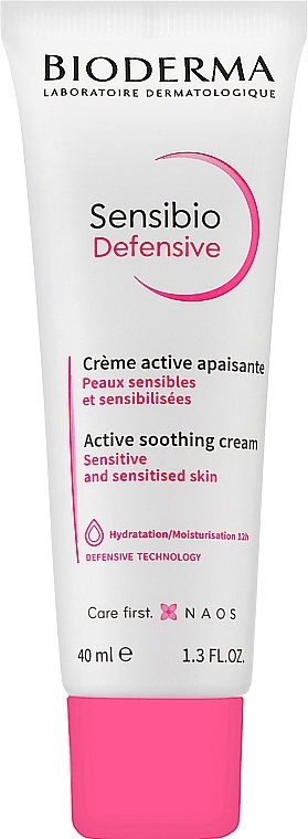 Bioderma Легкий крем для чувствительной кожи Sensibio Defensive Active Soothing Cream - фото N1