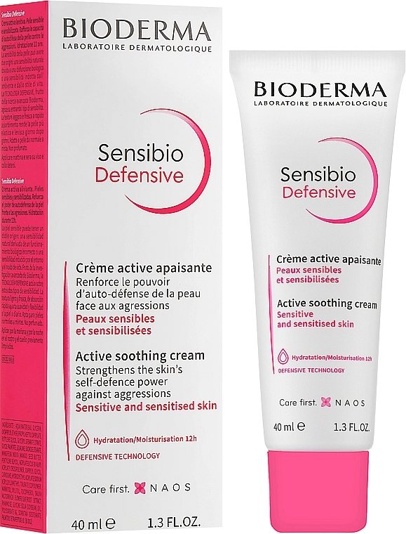 Bioderma Легкий крем для чутливої ​​шкіри Sensibio Defensive Active Soothing Cream - фото N2