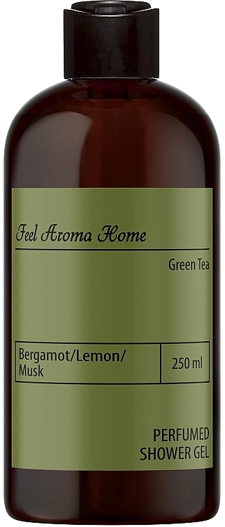 Feel Aroma Home Парфюмированный гель для душа "Бергамот, лимон и мускус" Green Tea Perfumed Shower Gel - фото N1