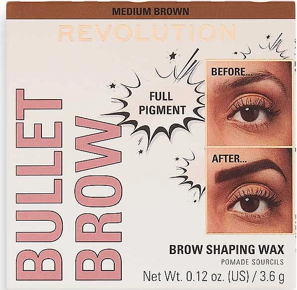 Makeup Revolution Bullet Brow Shaping Wax Віск для брів - фото N2