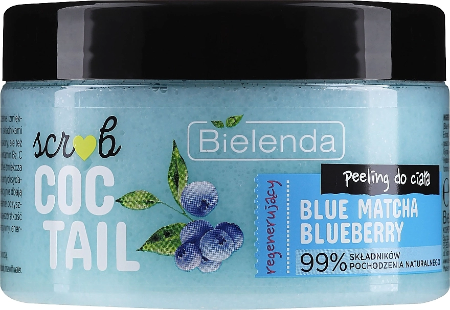 Bielenda Скраб-пілінг для тіла Coctail Body Peeling Blue Matcha Blueberry - фото N1