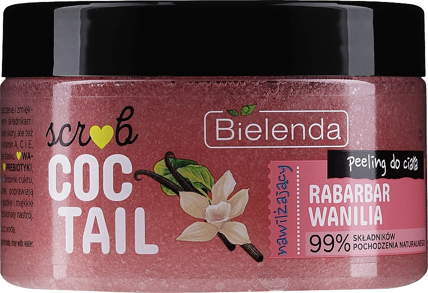 Bielenda Зволожувальний скраб для тіла "Рабарбар і ваніль" Scrub Coctail Rabarbar & Vanilla - фото N1