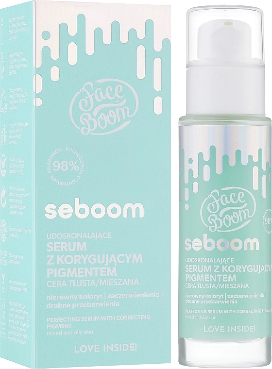 Bielenda Сыворотка для лица с корректирующим пигментом Faceboom Seboom Perfecting Face Serum With Corrective Pigment - фото N2