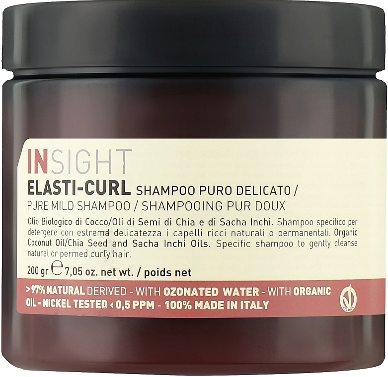Insight Шампунь мягкий для вьющихся волос Elasti-Curl Pure Mild Shampoo - фото N2