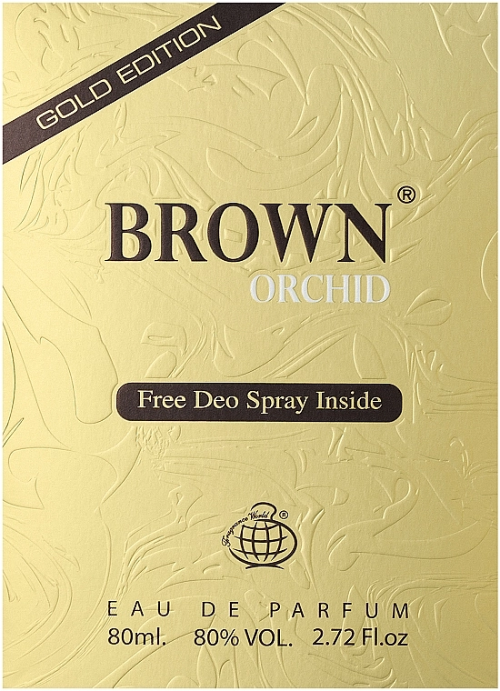 Fragrance World Brown Orchid Gold Edition Набір (edp/80 ml + spray/50 ml) - фото N1