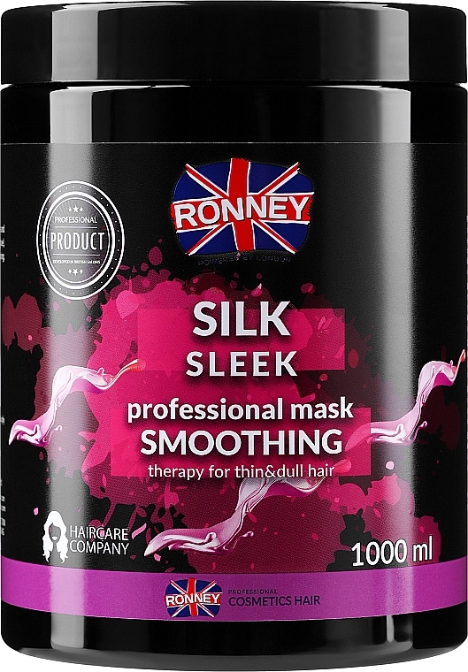 Ronney Professional Маска для волос с протеинами шелка Silk Sleek Smoothing Mask - фото N3