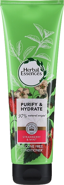 Herbal Essences Бальзам-ополаскиватель для волос "Клубника и мята" Purify & Hydrate Strawberry & Mint - фото N1